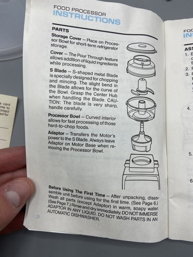 Oster Kitchen Center Osterizer Food Processor Blender Accessory 5900-06 in Box - Picture 3 of 24