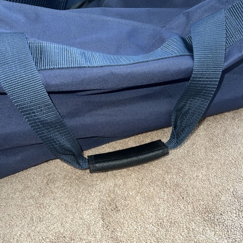 University Of Michigan large Duffel Bag Shoulder Strap Vintage Blue Yellow - Picture 9 of 11