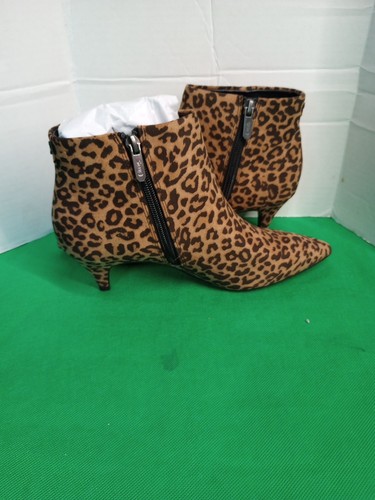 Sam Edelman Circus Kirby Damen-Stiefeletten braun Leopard seitlicher Reißverschluss Größe 6,5 neu - Bild 6 von 7