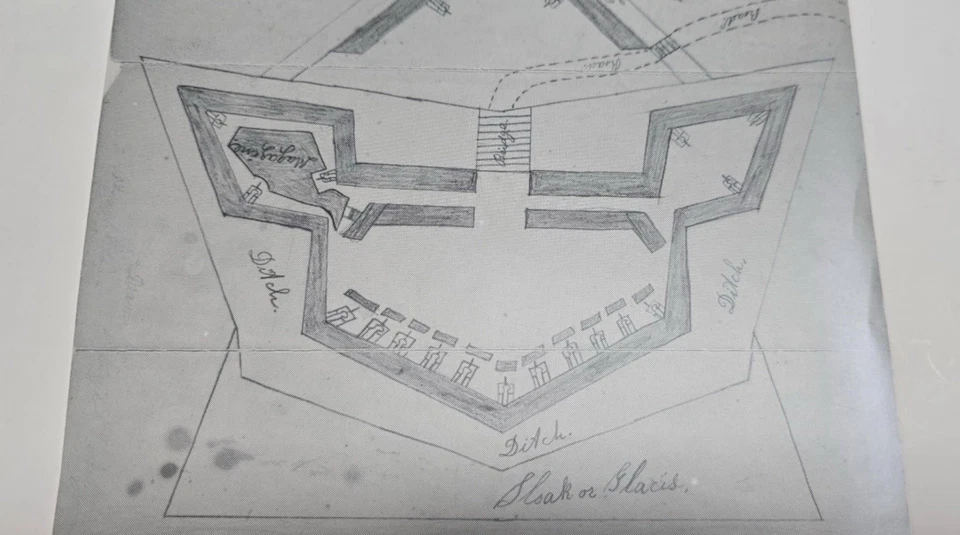 Confederate Civil War Fort Walker Sketch Drawing Port Royal South Carolina 8x11 - Image 3 of 4