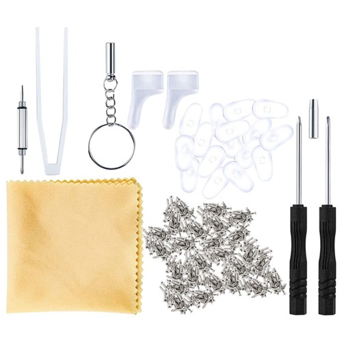 1 Set Eyeglass Repair Set Nose Pads Screws Accessories for Glasses