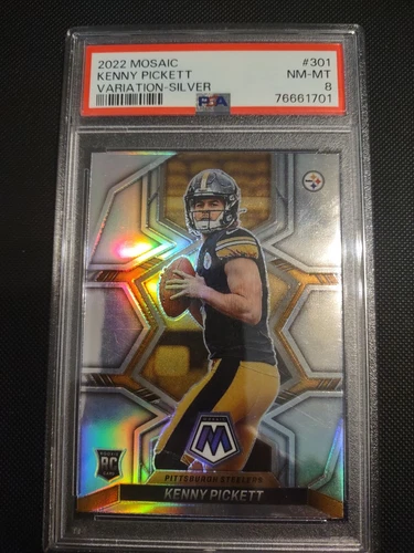 2022 Mosaic Kenny Pickett Variation -Silver #301 PSA 8
