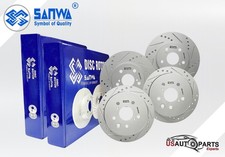 SET OF FRONT & REAR BRAKE ROTOR GEOMET COATED D&S KIT FOR LEXUS IS250 2006-2015