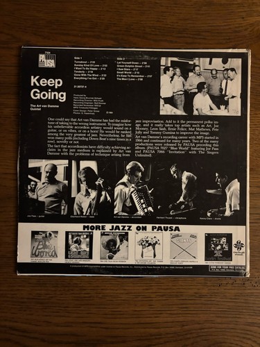 VAN DAMME / JOE PASS keep going ( jazz ) LP - Picture 2 of 3