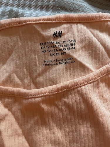 Children’s H&M Vest Top, Age 12-14 Years, Worn Once - Picture 2 of 2