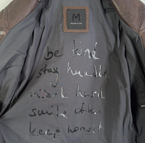 MAURITIUS Giacca Pelle Agnello Donna 8 Marrone Moto Biker Cintura Zip Asimmetrica - Foto 8 di 16