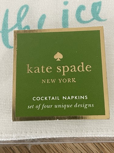 Kate Spade Cocktail Servietten 4er Set Neu Baumwolle - Bild 4 von 4
