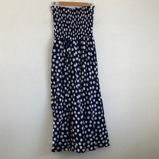 J. Crew Smocked maxi dress in cotton voile Navy Polka Dot Small