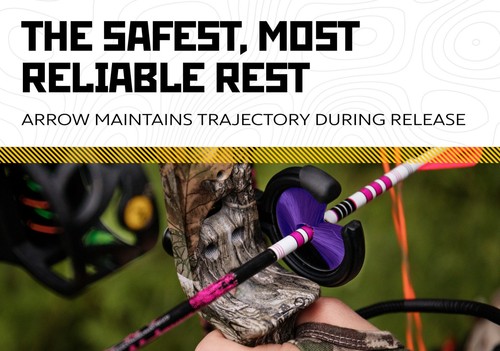Kill Shot Whisker Biscuit Archery Arrow Rest, Ambidextrous, Purple, Medium - Picture 4 of 9