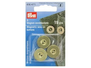 Prym Magnet-annÃ¤hknÃ¶pfe Gold 19 Mm