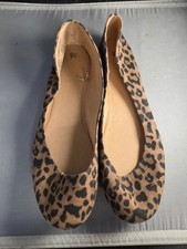 Time And Tru Women's Flats Shoes Brown Size US 9 Casual Leopard Animal Print