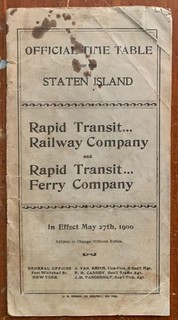 Staten Island Rapid Transit Railway and Ferry Company effective 5/27/1900
