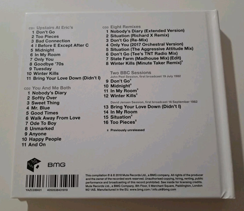 Yazoo – Three pieces ** CD-Box-Set ** 2018 - Bild 2 von 3