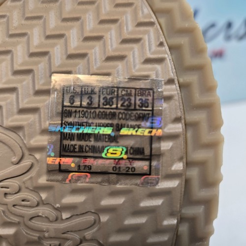 Skechers Beverlee Date Glam Damen-Keilsandale Größe 6 M cremeweiße Riemen 119010 - Bild 8 von 10