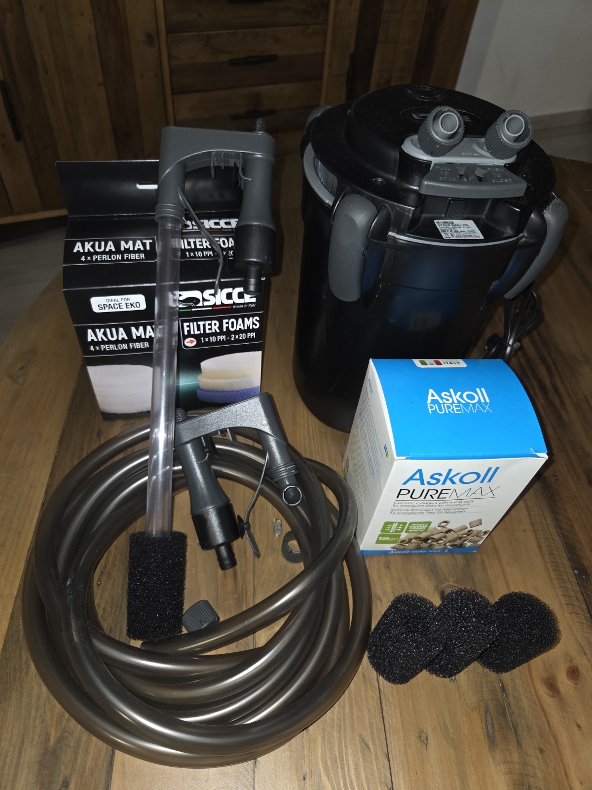 Sicce Space EKO+ 100 filtro esterno acquario nero/grigio con tubi accessori