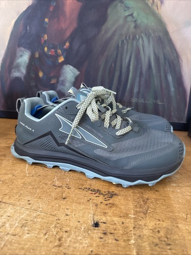 Zapatillas de Trail Running Altra Lone Peak 5 Mujer 10 Zero Drop Senderismo Polaina Gris Azul - Imagen 3 de 8