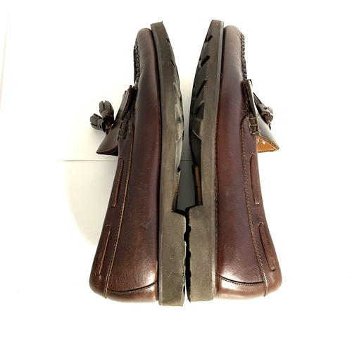 Mocasín Bostoniano Borla Sin Cordones Cuero Marrón Brasil Hombres Talla 7.5 W 23370 - Imagen 11 de 12