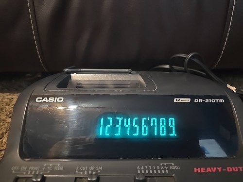 CASIO DR-210TM Extra Large Display Heavy Duty Clock & Calender 12 digits works - Picture 2 of 4