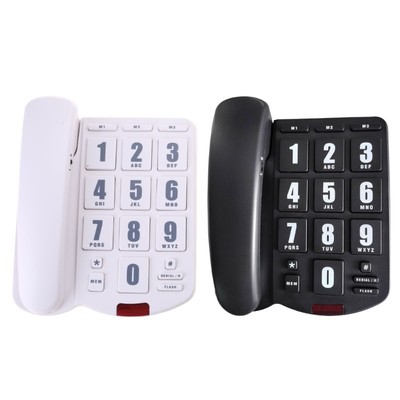Big Buttons Desk Telephone Landline Phone for Older Adults with Hearing Loss