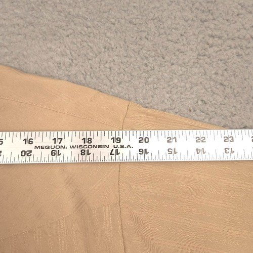 Ely Cattleman Western Men XL Beige Pearl Snap Shirt Short Sleeve - Picture 5 of 10