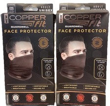 (2) New Copper Fit Guardwell Face Protector Lightweight Breathable Secure Fit