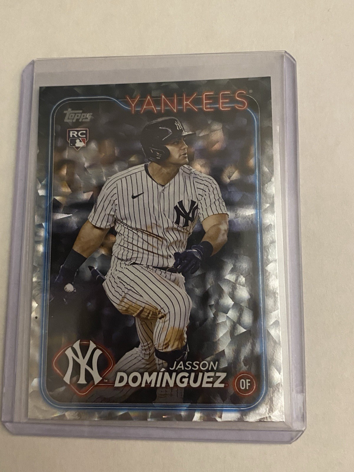 2024 Topps Series 1 - Jasson Dominguez #60 Silver Crackle Foil (RC) L11