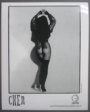Cher black & white 8 X 10 glossy promo photo from behind !