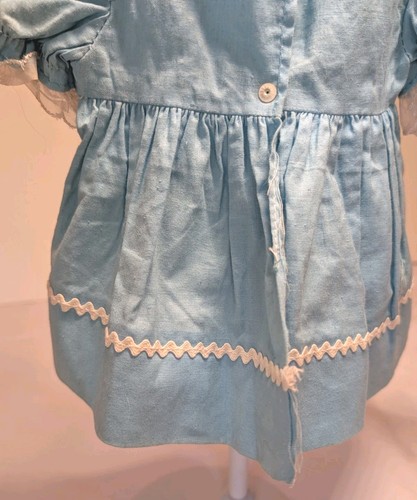 Vintage Blue with White Bow Dress 1960s Handmade for Chatty Cathy 20" Doll - Picture 16 of 21