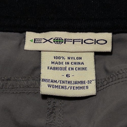 ExOfficio Pants Womens 6 Gray Nylon Convertible Roll Leg Cargo Hiking Outdoors - Picture 8 of 9