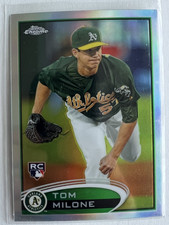 2012 Topps Chrome - Refractor Tom Milone Rookie (RC) #169, Athletics