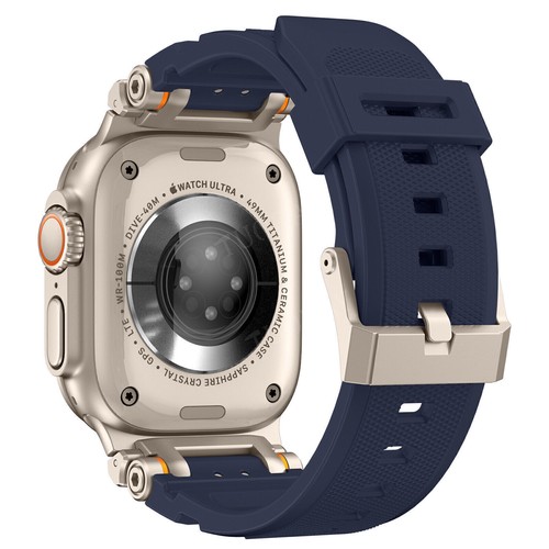 Cinturino lusso silicone + metallo per Apple Watch 10 9 8 7 6 Ultra 2 1 42/46/49 mm - Foto 54 di 104