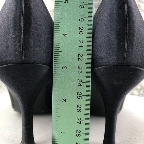 Stuart Weitzman Damengröße 10M Gigiritz schwarz zehenfrei Rüschen hoher Absatz Pumps - Bild 8 von 17