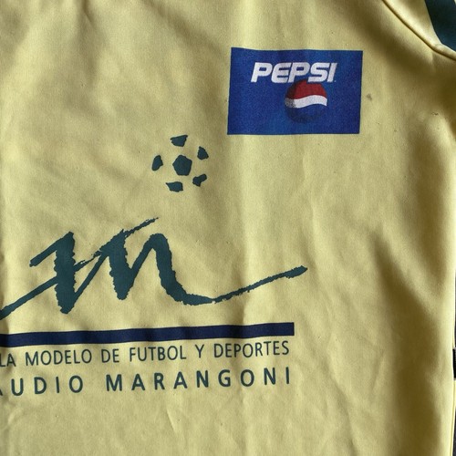 Vintage Adidas Claudio Marangoni Soccer Jersey Yellow Green Pepsi Y2K - Bild 6 von 11