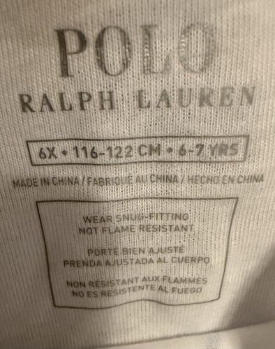 NWT Polo Ralph Lauren Girl’s Cotton Tee & Flannel Short Logo Sleep Set Sz 6X 6-7 - Picture 9 of 12