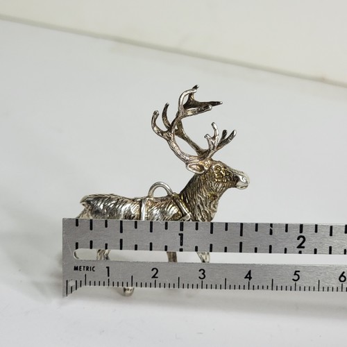 CAZENOVIA Sterling Silber Weihnachtsmänner PRANCER das Rentier Skulptur Figur Statue - Bild 13 von 14