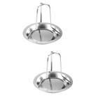 2 Pcs Grillschale Hänchen Griller Röstständer Aus Rostfreiem Stahl