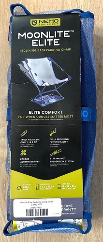 Nemo Equipment Moonlite Elite Reclining Backpacking Chair Lake BRANDNEU