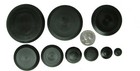 50 Piece Flush Mount Black Hole Plug Assortment for Auto Body and Sheet