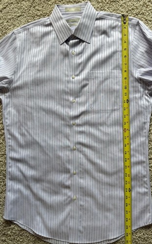 Herren Nordstrom weiß lila gestreift Trim Fit Hemd Größe 15,5 34/35 - Bild 4 von 5