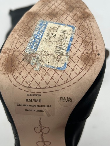 Jessica Simpson Ankle Women's Sz 8M Black Leather Lace-Up High Top Stiletto Heel - Picture 6 of 8