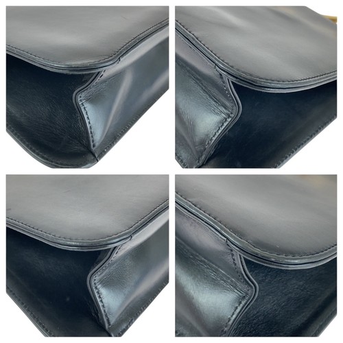Salvatore Ferragamo Gancini Bolsos de Mano Bolsos de Fiesta Bolsos de Tocador Cuero Negro - Imagen 3 de 10