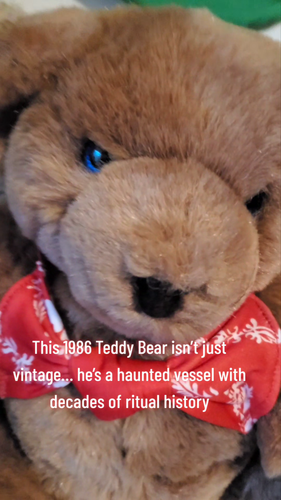 HAUNTED 1986 Teddy Bear Vessel Passed to Me Bound Relic Immense Energy Medium - Video 1 of 1