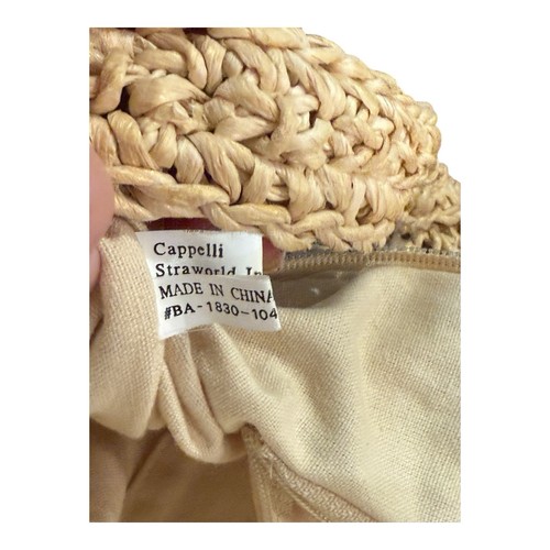 Cappelli Straworld Woven Rafia Beaded Tote Shoulder Bag Boho Beach Summer - Picture 5 of 8