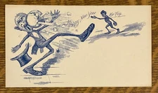 Antique Humorous Happy New Year Card Ker Flip Snowball Christmas