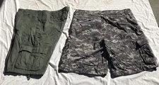 BDU COMBAT CARGO SHORTS, LOT OF 2 PAIR, OD & URBAN DIGI, XL, OLD STOCK ROTHCO!