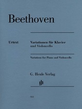 Beethoven Variations for Piano Cello Henle Urtext Classical Sheet Music Book