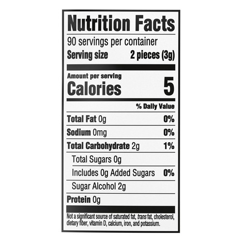 Trident White Sugar Free Gum, Peppermint, 180 180 Count (Pack of 1), - Picture 2 of 12