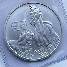 TOKELAU YEAR OF THE HORSE silver coin 2014 SILVER / 19