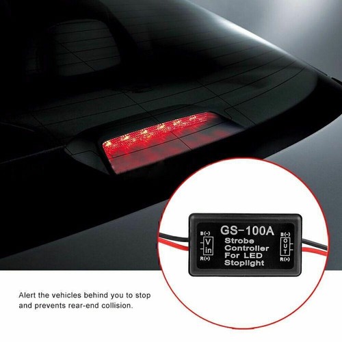 1-5PCS GS-100A LED Brake Stop Tail Light Strobe Flash Controller Box 12V Module - Picture 4 of 12