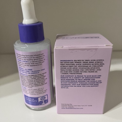 Global Beauty Care Snail Mucin Serum Moisturizer 2 pc set Hydrating Brightening - Picture 5 of 5